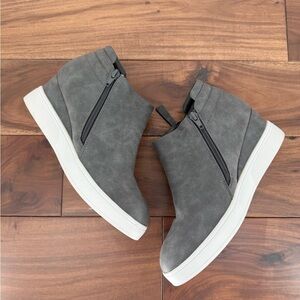 Dreams Pairs Women's Wedge Heel Ankle Boot Round Toe Size Zip Platforms Skeakers